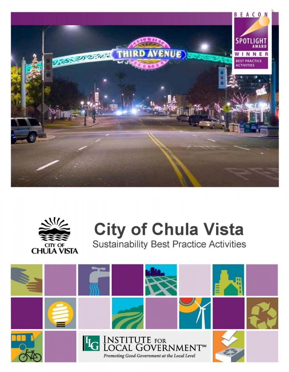 City of Chula Vista Sustainability Best Practice Activities Institute