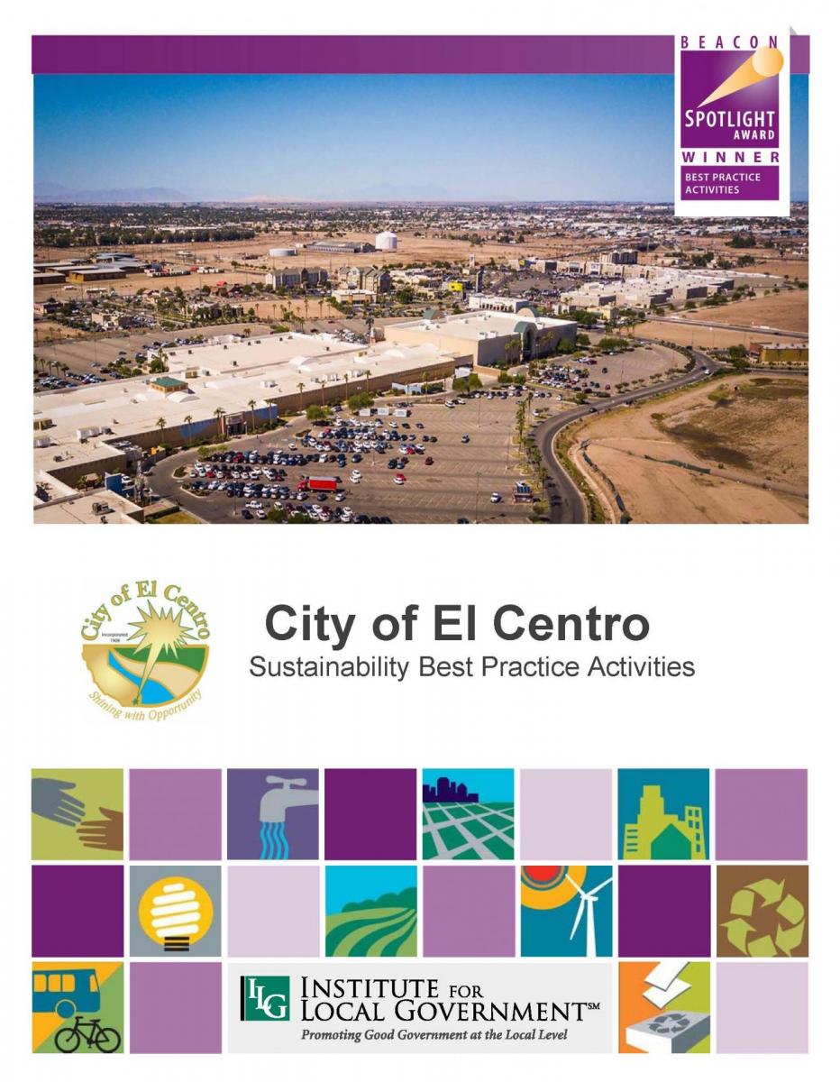 City of El Centro Sustainability Best Practice Activities - Institute ...